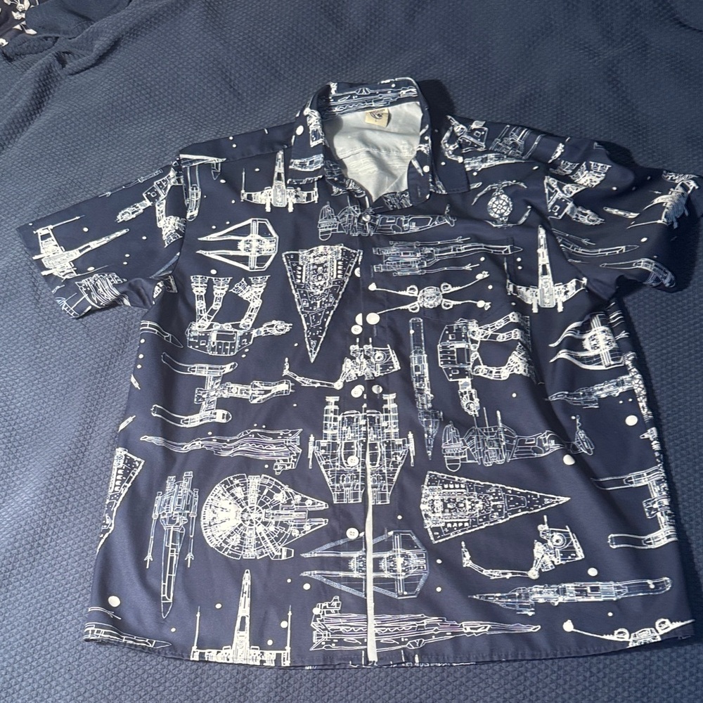 Hardaddy Star Wars Navy Blue Graphic Men's Shirt